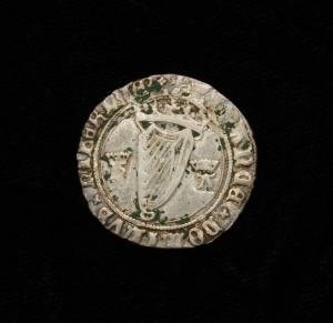 Silver Irish groat, donated to the Otago Museum by Willi Fels