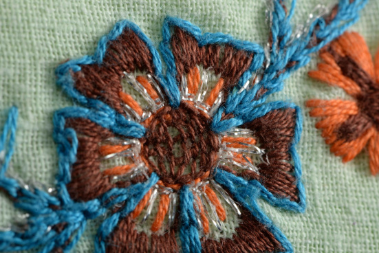 Embroidery closeup